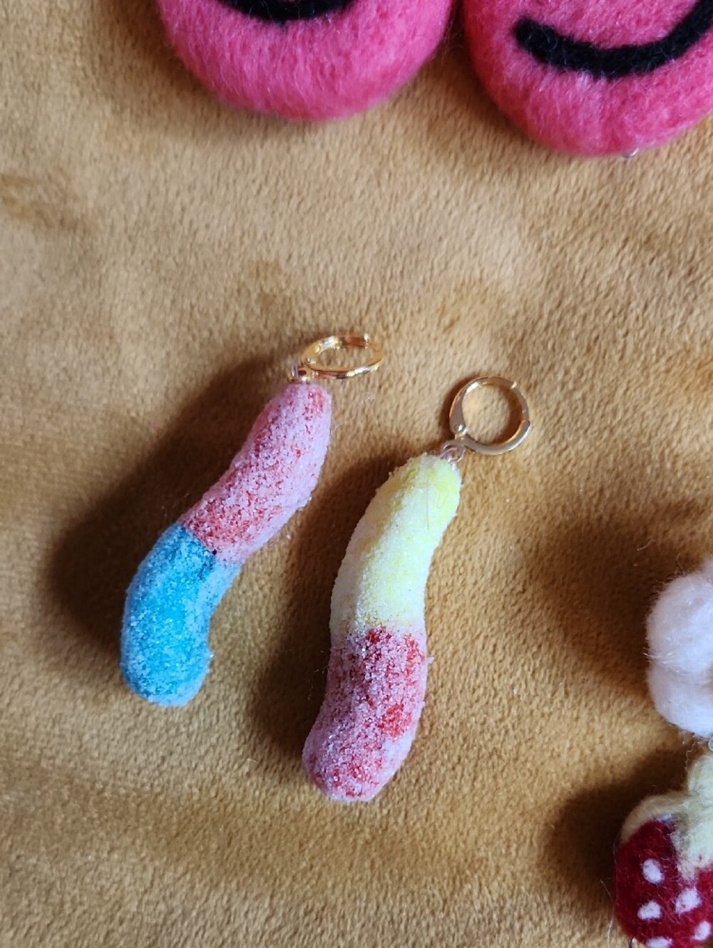 Handmade Felt Earrings Set- Fun And Kitschy FINAL PRICE - Picture 5 of 5